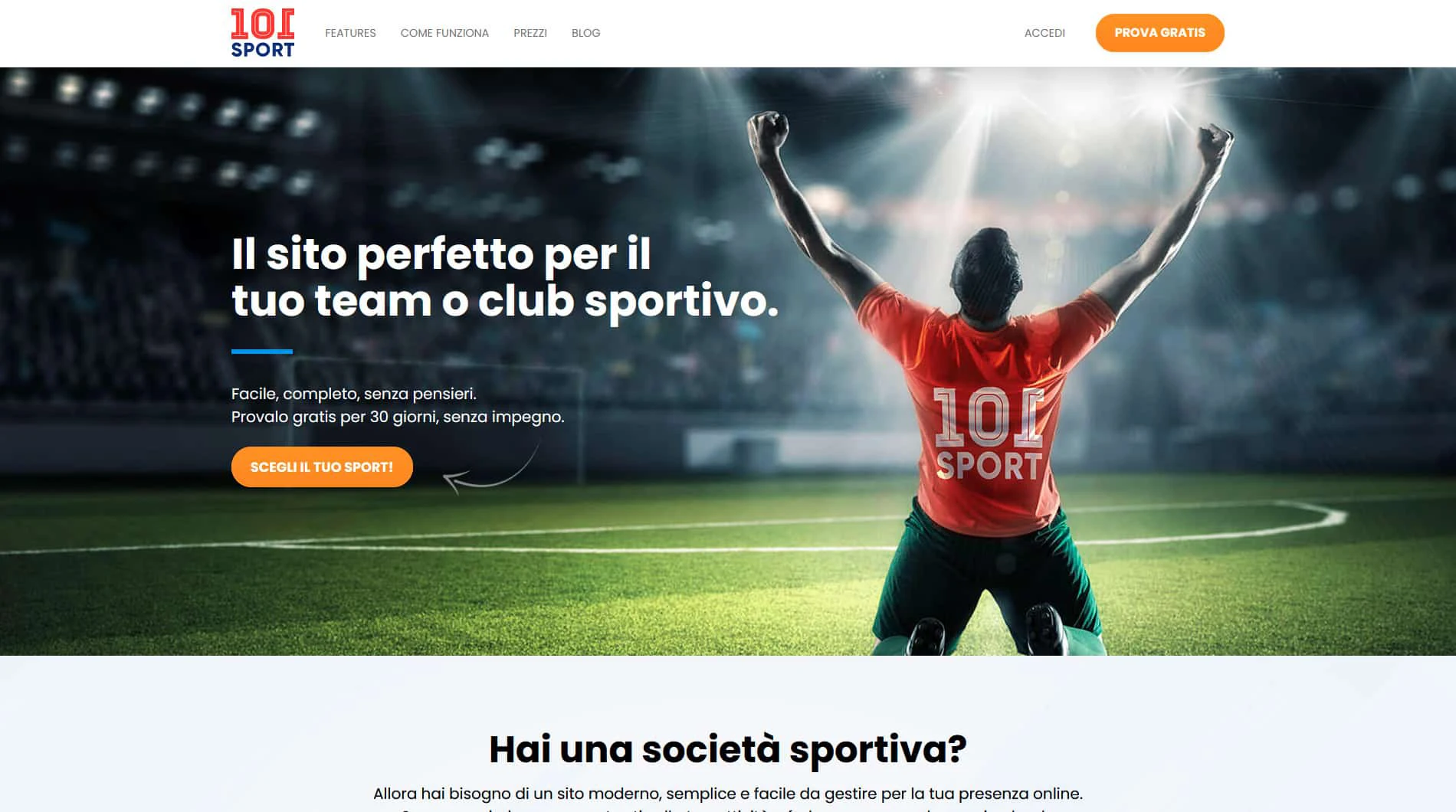 101 sport - creazione siti internet per società sportive