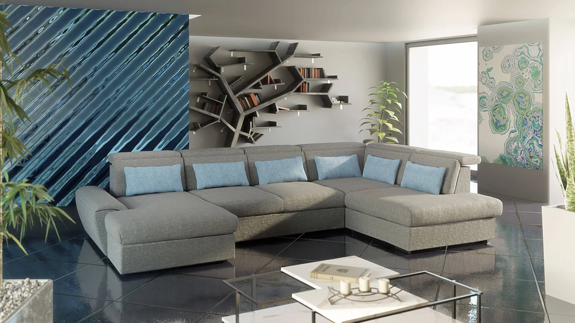 CasaTua - rendering 3d di test di uno dei divani realizzati