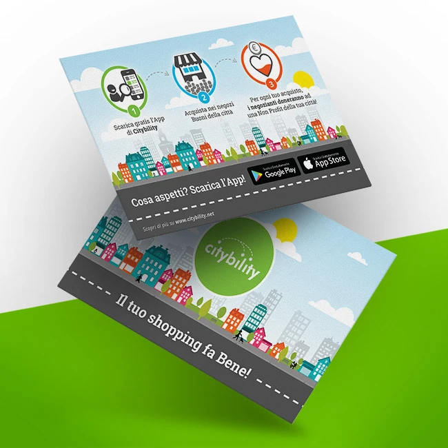 Citybility Branding - Cartoline utenti esercente