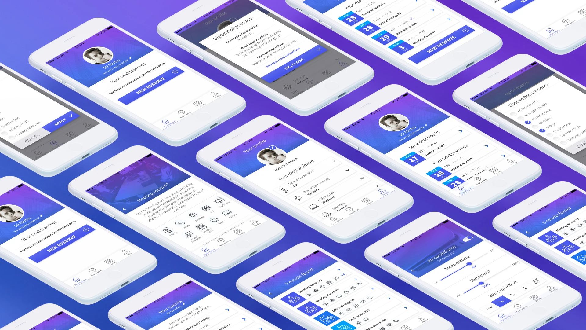 One4Work App - UI/UX design e ionic frontend app development